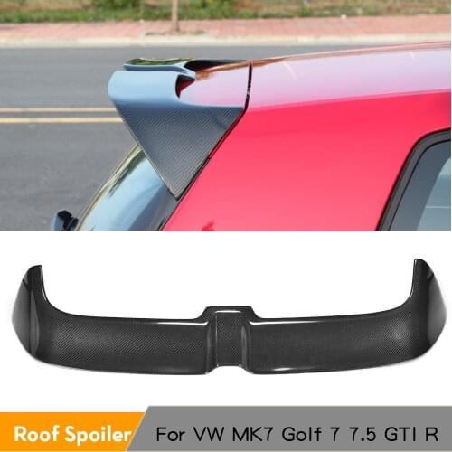 MK7 Carbon Rear Trunk Roof Spoiler for Volkswagen VW Golf 7 7.5 VII MK7 7.5 GTI R 2014 - 2019 Window Wings ABS Glossy Black