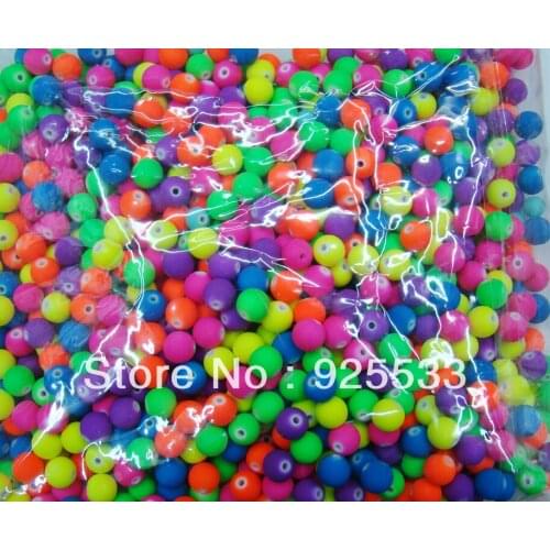 Free shipping 4100pcs/lot 6mm small new fashion colorful acrylic jewelry loose beads for bracelet and necklace DIY