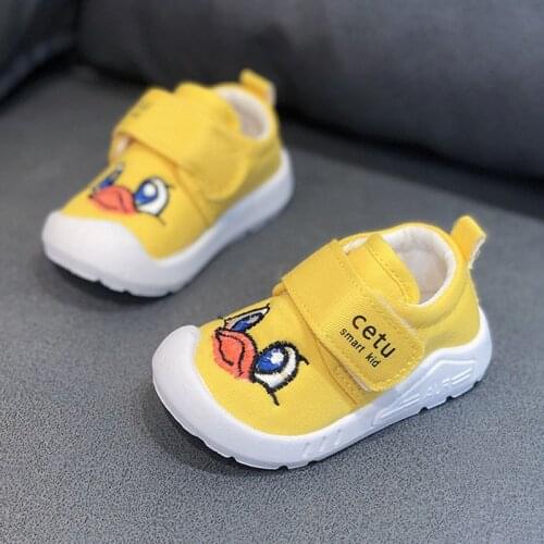 Children Cartoon Duck Canvas Shoes Boys Girls Casual Low-Top Shoes Baby Spring Autumn Breathable Single Fashion Infant Sneakers