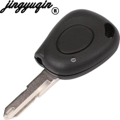Jingyuqin Remote Car Key Shell Cover Case 1 Button For RENAULT Megane Clio Scenic Replacement NE73