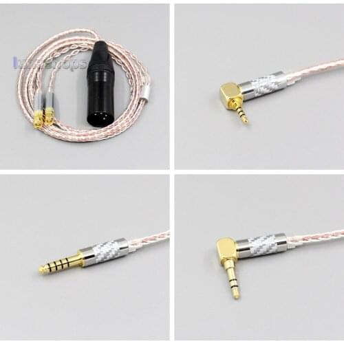 LN006382 XLR 4pin 16 Cores OCC Silver Plated Mixed Headphone Cable For HiFiMan HE400 HE5 HE6 HE300 HE560 HE4 HE500 HE6