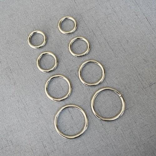 10 Pcs/Pack 15mm 20mm 25mm 32mm Metal O Rings for Pet Puppy Collar Webbing Strap Leather bag Sewing Parts DIY Accessory