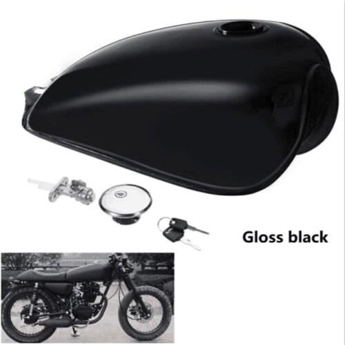 Motorcycle 9L 2.4 Gallon Metal Cafe Racer Vintage Fuel Gas Tank For Suzuki GN125