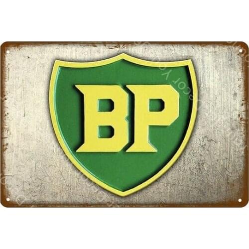 Motor Oil BP Gulf Metal Tin Signs Vintage Poster Motorcycles Car Gas Station Garage Decor Wall Art Painting Plaque YI-188