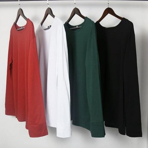 Good quality men oversized long sleeve t shirt punk hiphop tee shirts women couple plus size clothing hip hop streetwear