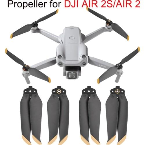 Low-Noise Propellers for DJI Mavic Air 2/AIR 2S 7238 Props Blade Foldable Quick Release Magic Tape Straps Accessory