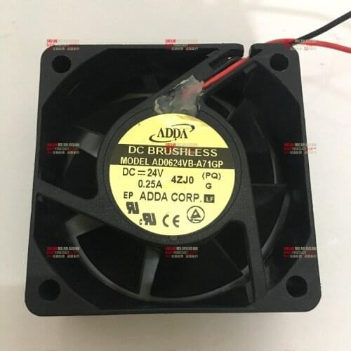 New original AD0624VB-A71GP 24V 0.25A 6025 6CM three-wire cooling fan