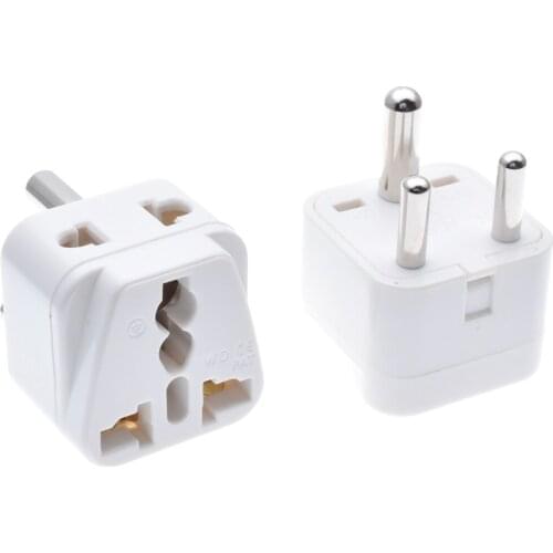 New Universal 2 in 1 CE Copper India Pakistan South Africa power connector japan au eu us uk to india travel adapter plug Type D