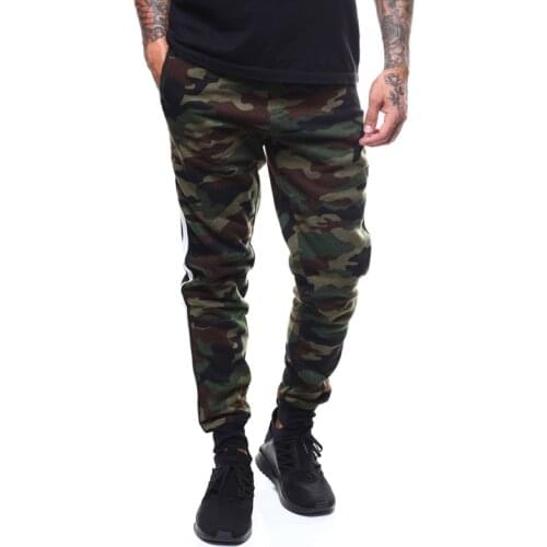 Wholesale 2021 Spring autumn digital printing camouflage pants male Korean long pants Simple wild color matching trousers men