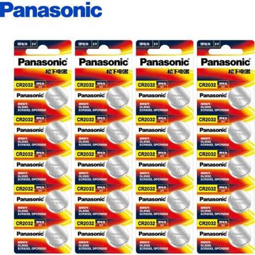 Panasonic 20Pcs/Lot CR2032 Button Battery 20mm*3.2mm 3V Lithium Button Coin Cell Watch Batteries for Watch Computer CR 2032
