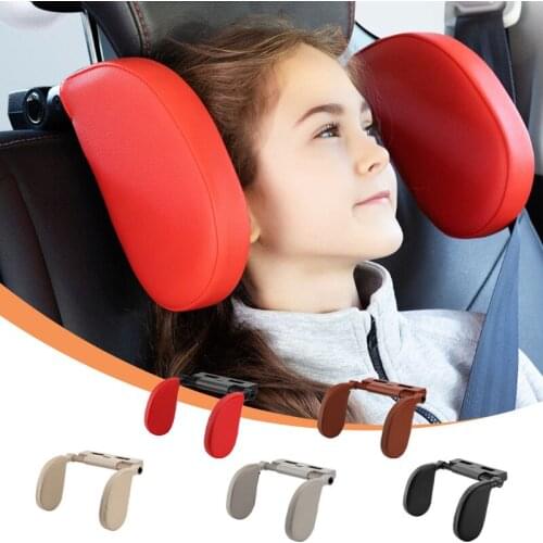 Car Headrest Neck Pillow A03 5 Colors Soft Cotton Adjustable Car Sleeping Cushion for Children Adults U shaped Pillow for Car