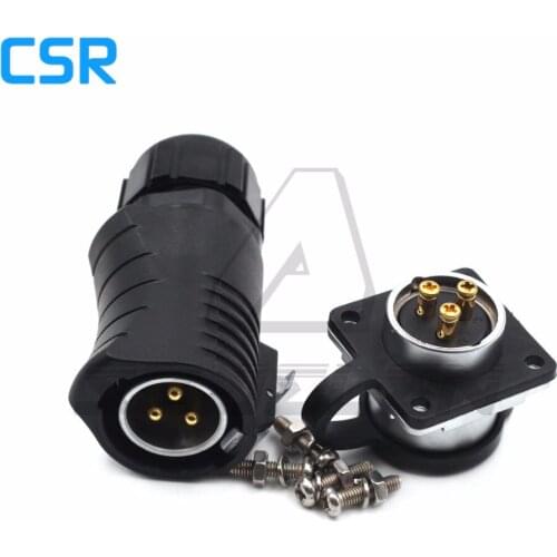 XHP20 series, 3pin Waterproof mount connector, Male female electrical connector, Waterproof Wire Connector 3pin Cable Screw