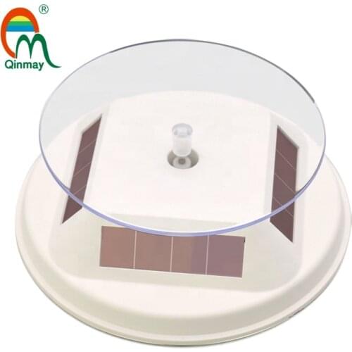 Solar Powered Rotating Phone Accessory Display Stand Turntable 12cm