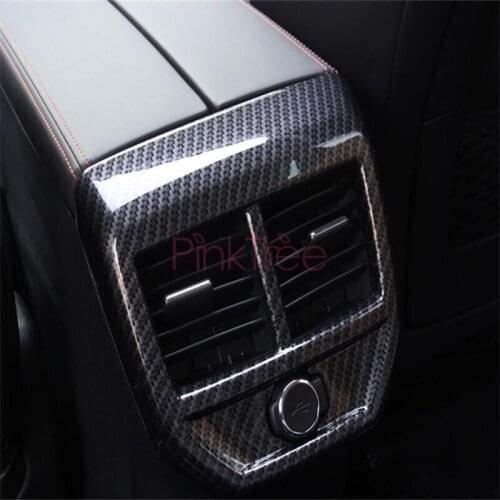 Rear Behind Armrest Box Air Conditioning AC Vent Outlet Molding Cover For Peugeot 3008 GT 2017 2018 Styling Accessories