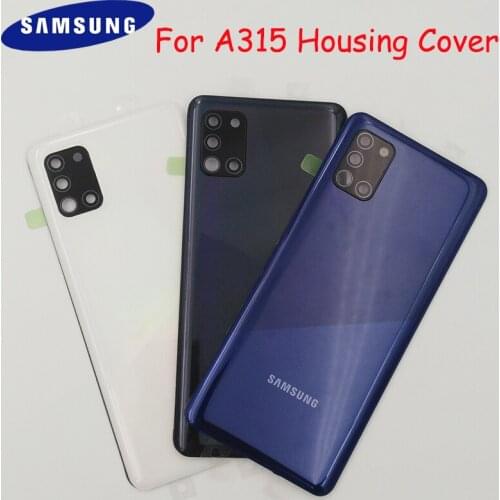 Samsung Galaxy A31(5G) 2020 A315 Back Battery Cover Rear Door Housing Cover Replacement Repair Parts With Camera Frame Lens+Logo