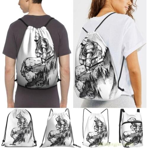 Iron Giant Men Purpose Drawstring Backpack Bags Women Outdoor Travel Backpacks Gym Training Swimming Fitness Bag
