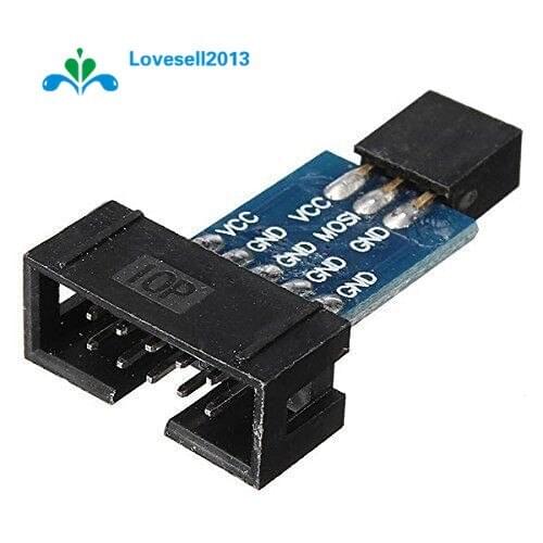 10Pin to 6Pin Adapter Board for AVRISP MKII USBASP STK500 35mmx20mm Excellent Quality