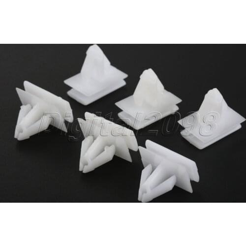 15x Auto Fastener Clips Rocker Panel Moulding Nylon Retainer 25693852 For G M Cadillac Chevy Buick Car Plastic Rivets Automobile