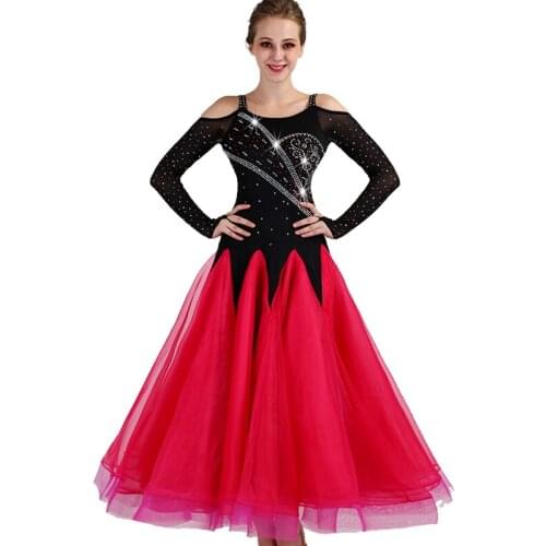 2019 New Costume Sale Ballroom Dance Skirts Newest Design Woman Modern Waltz Tango Dress/standard Competition Dress MQ083