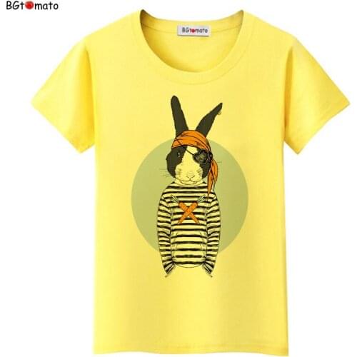 2021 Pirate rabbit t shirts women Popular fashion creative personality tops Brand Good quality cool tee shirts