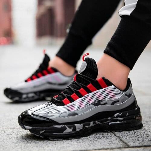 2021 New Fashion Breathable Casual Shoes Lightweight Air Cushion Lightweight Damping Lace Up Autumn Mens Shoes