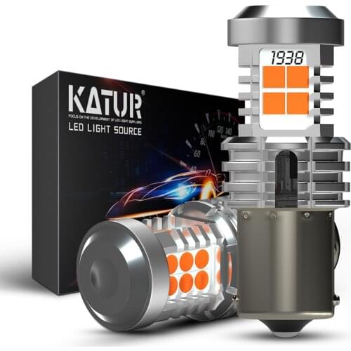 2x Canbus Ba15s P21W 1156 LED Bulb Car Turn Signal No Error Hyper Flash Light Built-in Resistor Orange Yellow White Red Lamp