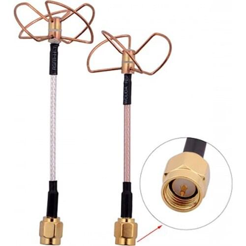 5.8G RC FPV Antenna/ Straight Shap Inner Needle Antenna w/ Clover 3 Transmitting/ Four-leaf Clover