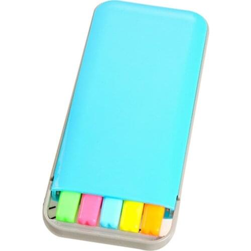 5 Pcs/lot Candy Color Highlighter Fluorescent Pen Marker Pens For Marking Students Office School Supplies Japanese Stationery