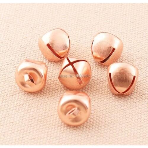 50pcs/lot 10mm Rose Gold Color Jingle bell Christmas Bells Party Wedding Decoration Accessories