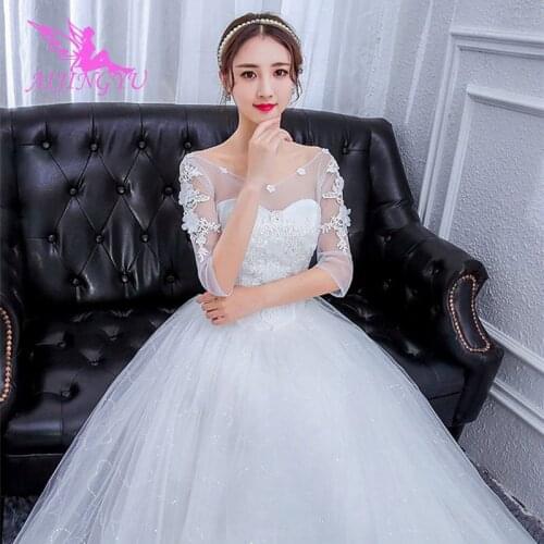 AIJINGYU 2021 Customized new hot selling cheap ball gown lace up back formal bride dresses wedding dress for sale FU260