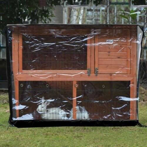 Bunny Rabbit Hutch Cover for Winter Garden Outdoor Waterproof Small Animal Cage Crate Cover UV Resistant Pets Product Cover