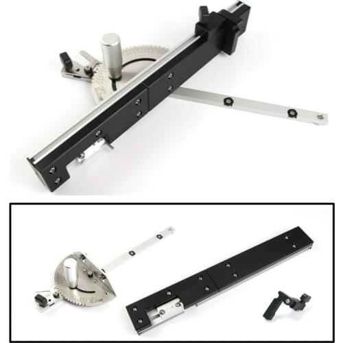 Woodworking Precision Miter Gauge And Box Joint Jig Kit with Adjustable Flip Stop Table Saw Router DIY Tool