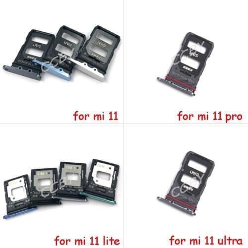 For Xiaomi Mi 11 Pro Lite Ultra Sim Card Tray Slot Holder Adapter Socket Replacement Parts