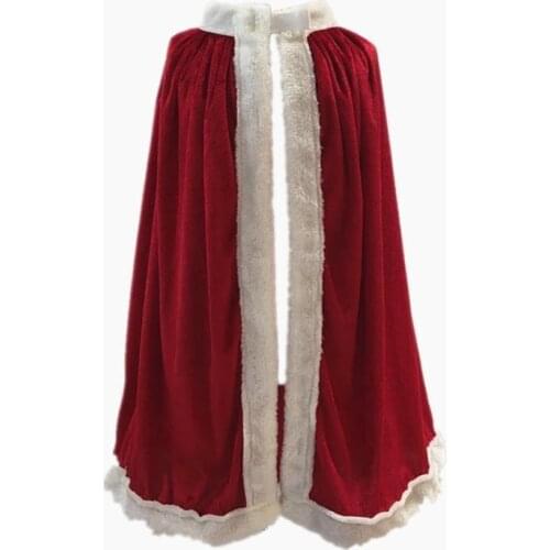 Xmas Christmas Children Girls Boy Prince Santa Claus Holiday Red Fancy Dress Halloween Costume Cloak Cape
