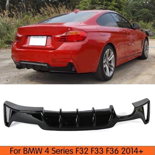 F32 Rear Lip Spoiler Bumper Diffuser for BMW 4 Series F32 F33 Coupe Convertible F36 Gran Coupe Sedan 420i 428i 2014