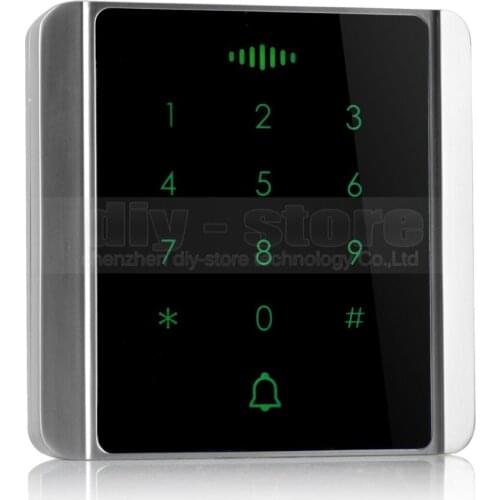 DIYSECUR 125KHz RFID Card Reader Touch Panel Backlight Password Keypad for Access Control System Kit C86