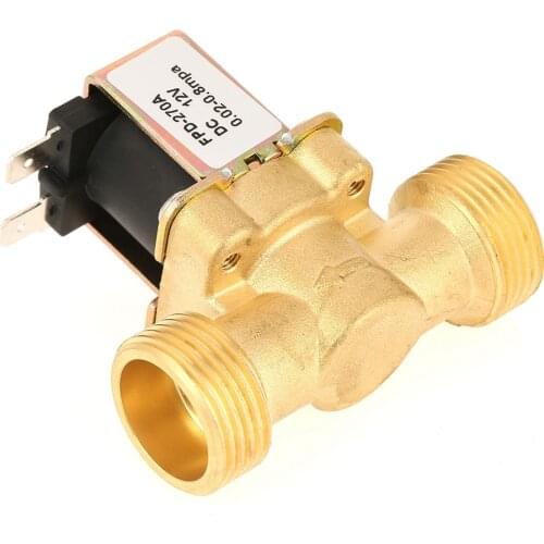 1pc DC12V G3/4 Normal Closed Brass Electric Solenoid Valve For Water Drinking Water Pneumatic Pressure Controller Switch