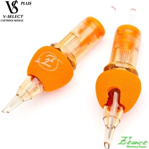 EZ V-Select Tattoo Cartridge Needles Plus Round Shader Foam Covers for Cartridge Rotary Tattoo Machine Tattoo Grips 16 pcs/Box