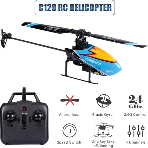 C129 4CH 6-axis Gyro Mini RC Helicopter Toys Gift for Adult Kids VS C119 / V911S Upgrade Version