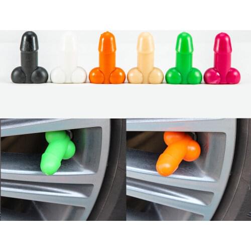 Prank Car Luminous Wheel Caps, Personality Tire Cap Luminous Stem Cap, Car Wheel Tire Valve Stem Caps for Cars/Bikes/Motorcycles