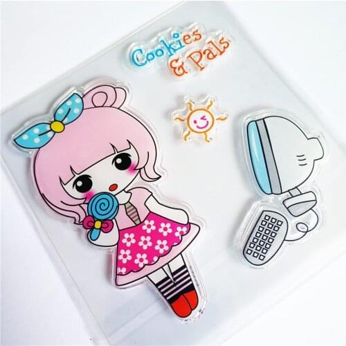 Colorful The playgirl Transparent Clear Stamps / Silicone Seals Roller Stamp for DIY scrapbooking photo album/Card Making