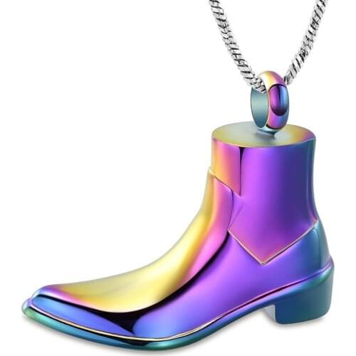 Cremation Jewelry Urn Necklace for Ashes Boots Urn Pendant for Men & Cowboy Memorial Keepsake Jewelry
