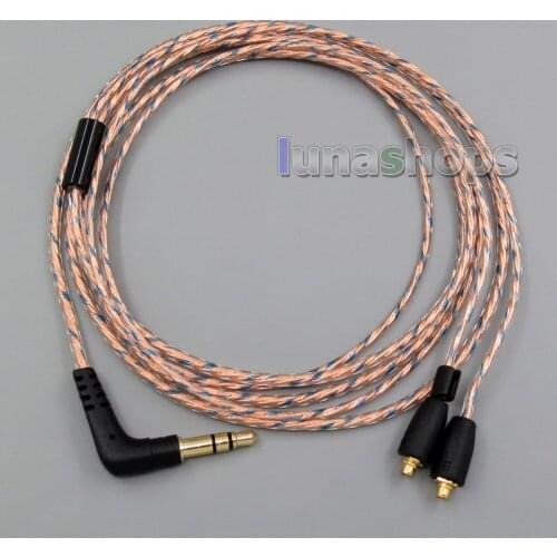 L Shape 3.5mm Soft OFC Shielding Earphone Cable For Shure se215 se315 se425 se535 Se846 LN005527
