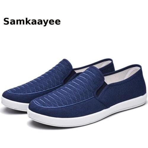 Size 38-44 Mens Loafers Spring Autumn Male Flats Casual Shoes Sneakers Slip On Solid Zapatos Breathable Hombre Chaussures Y20