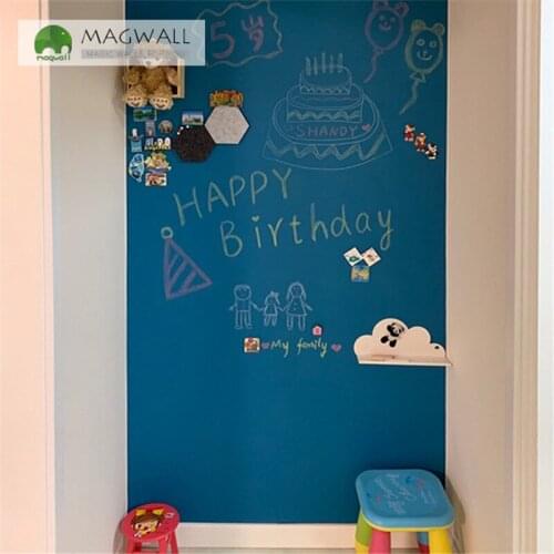 Magnetic double-layer cold color writing board 1.2*2m dust free children friendly school home chalkboard