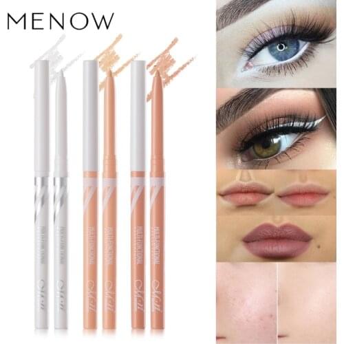 Multi-Purpose Makeup Pen White Eyeliner Concealer Lower Eyelid Pen Rotatable Automatic Core Out P213 TXTB1