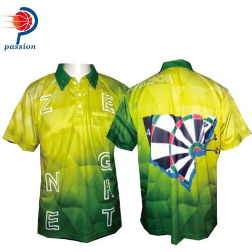 MOQ 5pcs $25 Each Custom Teamwear Adult Green Dart Shirts for Club