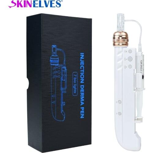 New 2 In 1 Hydra Injector Derma Pen Smart Injector Nano Mesogun With 7 Colors Light LED Photon Portable Facial Treatment Machine