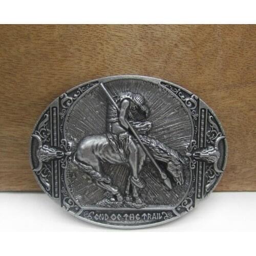 Buckle Club wholesale zinc alloy western driver belt buckle cowboy jeans gift belt buckle FP-02746 pewter finish 4cm width loop