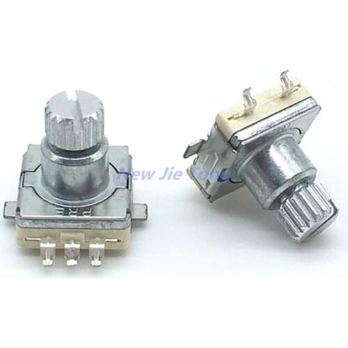 2pcs EC11 Rotary Encoder Code Switch 30 Position 360 Degree With Push Button Switch 5pin SMD Type Handle Length 9.5mm Plum Shaft